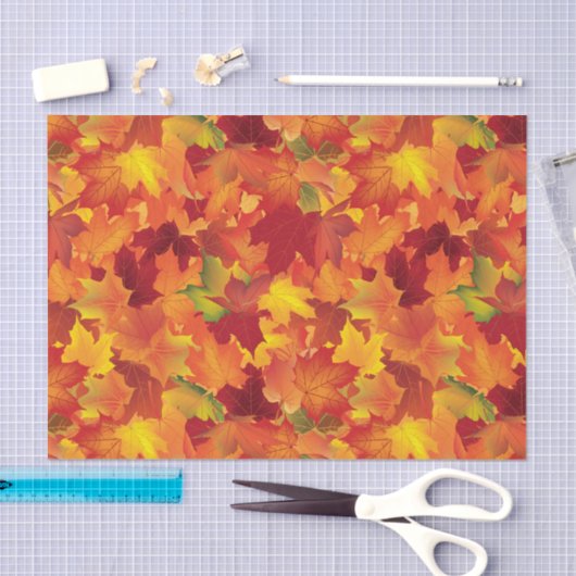 Abstrakter Herbst verlässt Muster Seidenpapier (Handwerk)