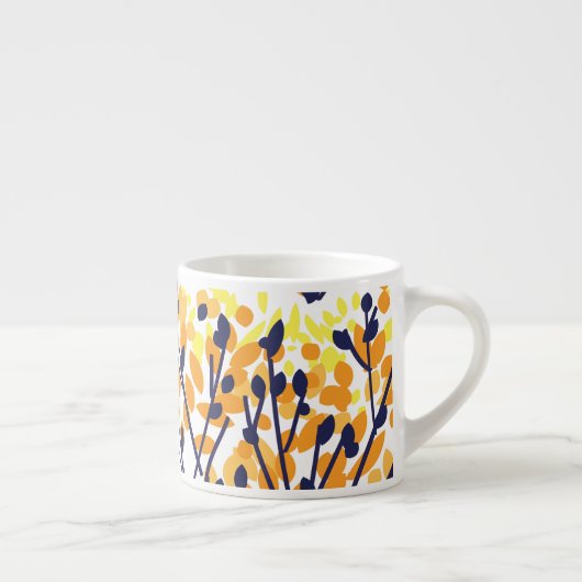 Abstrakter Herbstbaum Modernes Muster Espressotasse (Rechts)