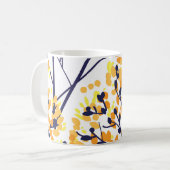 Abstrakter Herbstbaum Modernes Muster Kaffeetasse (Vorderseite Links)