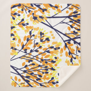 Abstrakter Herbstbaum Modernes Muster Sherpadecke