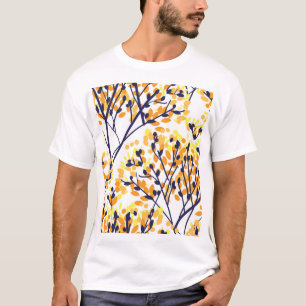 Abstrakter Herbstbaum Modernes Muster T-Shirt
