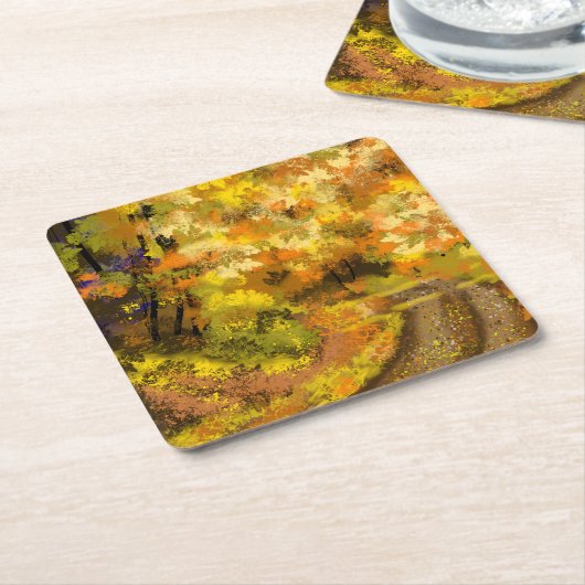 Abstrakter Herbstfall Rechteckiger Pappuntersetzer (angewinkelt)