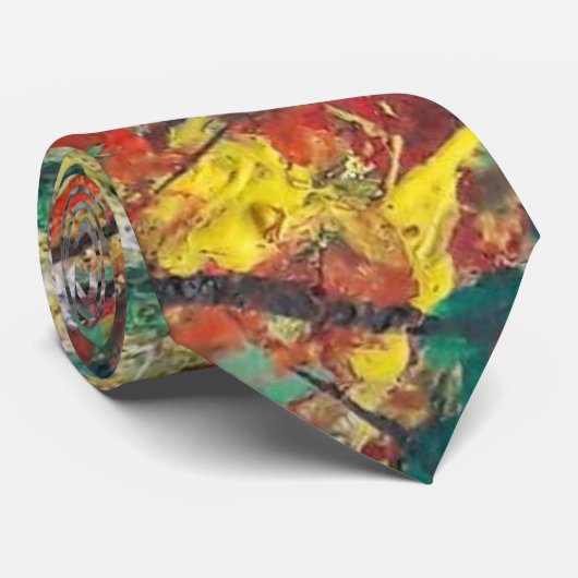 Abstrakter Herbststopf Krawatte (Gerollt)