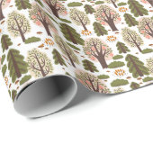 Abstrakter Herbstwald Nahtloses Muster Geschenkpapier (Rolleneckpunkt)
