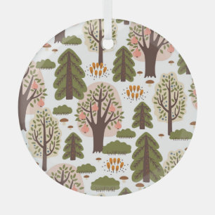 Abstrakter Herbstwald Nahtloses Muster Ornament Aus Glas
