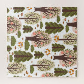 Abstrakter Herbstwald Nahtloses Muster Puzzle (Horizontal)