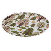 Abstrakter Herbstwald Nahtloses Muster Schneidebrett (Ecke)