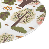 Abstrakter Herbstwald Nahtloses Muster Schneidebrett (Ecke)