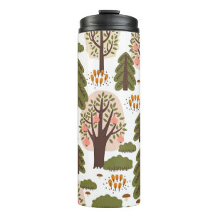 Abstrakter Herbstwald Nahtloses Muster Thermosbecher