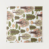 Abstrakter Herbstwald Nahtloses Muster Wandteppich (Vorderseite (Horizontal))