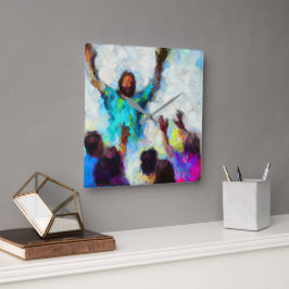 Abstrakter Herr, wir brauchen euch jetzt mehr als  Quadratische Wanduhr