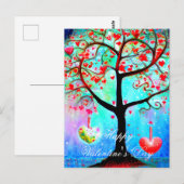 Abstrakter Herzwald Postkarte (Vorne/Hinten)