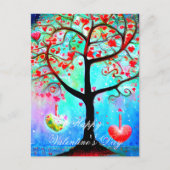 Abstrakter Herzwald Postkarte (Vorderseite)