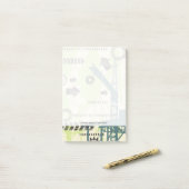 Abstrakter Hi-Tech-Hintergrund Post-it Klebezettel (Auf Schreibtisch)