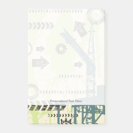 Abstrakter Hi-Tech-Hintergrund Post-it Klebezettel (Vorderseite)