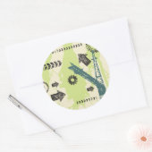 Abstrakter Hi-Tech-Hintergrund Runder Aufkleber (Umschlag)