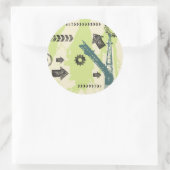 Abstrakter Hi-Tech-Hintergrund Runder Aufkleber (Tasche)