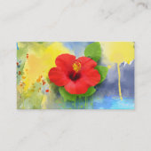 Abstrakter Hibisken Blume Moderne Visitenkarte (Vorderseite)