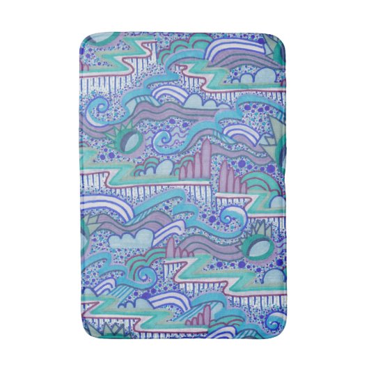 Abstrakter Himmel steigt Hochbadematte auf Badematte (Vorderseite Vertikal)