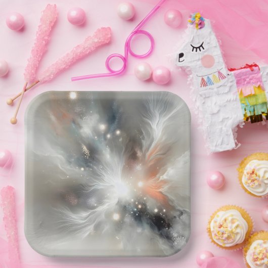 Abstrakter Himmelnebel Pappteller (Party)