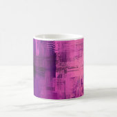 Abstrakter Hintergrund. 2d Abbildung. Digitaler Rü Kaffeetasse (Mittel)