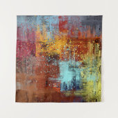 Abstrakter Hintergrund. 2d Abbildung. Digitaler Rü Wandteppich (Vorderseite)