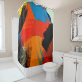 Abstrakter Hintergrund. Acrylfarben. Gemälde auf c Duschvorhang (Beispiel)