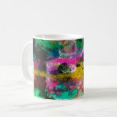 abstrakter Hintergrund aus farbchaotischer Unschär Kaffeetasse (Vorderseite Links)