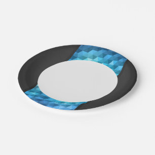 Abstrakter Hintergrund aus Mosaikmustern Pappteller