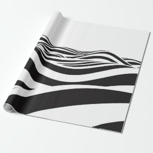 Abstrakter Hintergrund aus Wellen. 3D optische Täu Geschenkpapier