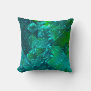 abstrakter Hintergrund. Blau-grüne Mosaikhütte Kissen