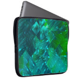 abstrakter Hintergrund. Blau-grüne Mosaikhütte Laptopschutzhülle (Vorne Rechts)