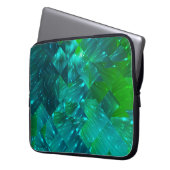 abstrakter Hintergrund. Blau-grüne Mosaikhütte Laptopschutzhülle (Vorderseite Links)