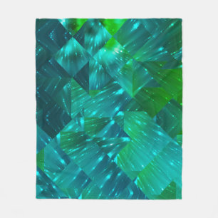 abstrakter Hintergrund. blau und grünes Mosaikhint Fleecedecke
