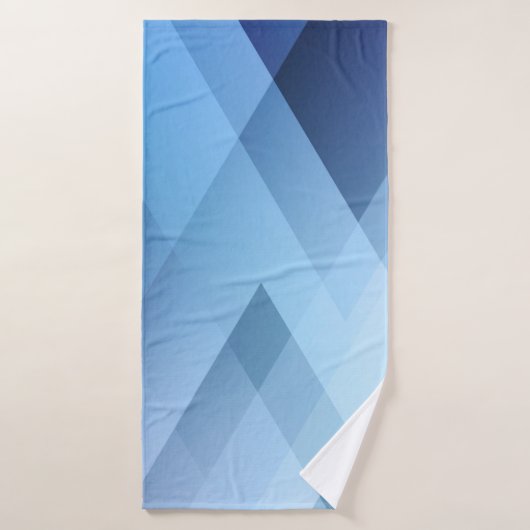 Abstrakter Hintergrund. Blaues Dreiecksmuster.  Badehandtuch (Badehandtuch)