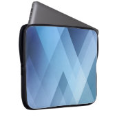Abstrakter Hintergrund. Blaues Dreiecksmuster. Laptopschutzhülle (Vorne Rechts)