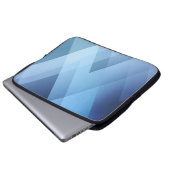 Abstrakter Hintergrund. Blaues Dreiecksmuster. Laptopschutzhülle (Vorne Knopf)
