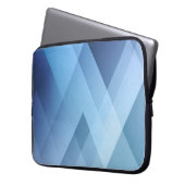 Abstrakter Hintergrund. Blaues Dreiecksmuster. Laptopschutzhülle (Vorderseite Links)
