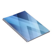 Abstrakter Hintergrund. Blaues Dreiecksmuster. Notizblock (Rechte Seite)