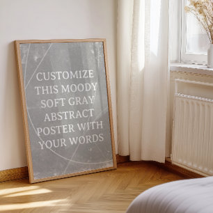 Abstrakter Hintergrund Custom Wedding Poster Grau