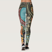 Abstrakter Hintergrund der Fischerei Leggings (Rückseite)