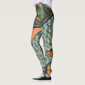 Abstrakter Hintergrund der Fischerei Leggings (Links)