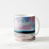 Abstrakter Hintergrund der Ölstruktur. Farbe auf d Kaffeetasse (VorderseiteRechts)