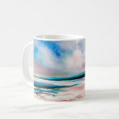 Abstrakter Hintergrund der Ölstruktur. Farbe auf d Kaffeetasse (Vorderseite Links)