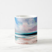 Abstrakter Hintergrund der Ölstruktur. Farbe auf d Kaffeetasse (Mittel)