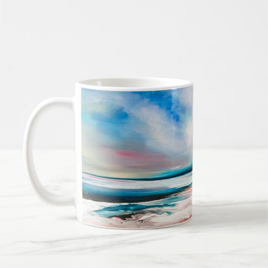 Abstrakter Hintergrund der Ölstruktur. Farbe auf d Kaffeetasse (Links)