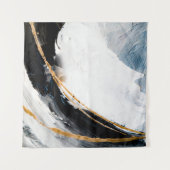 Abstrakter Hintergrund der Ölstruktur. Farbe auf d Wandteppich (Vorderseite (Horizontal))