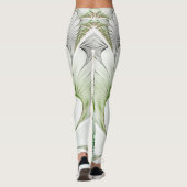 Abstrakter Hintergrund der weißen Blüte Leggings (Rückseite)