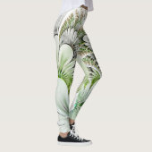 Abstrakter Hintergrund der weißen Blüte Leggings (Rechts)