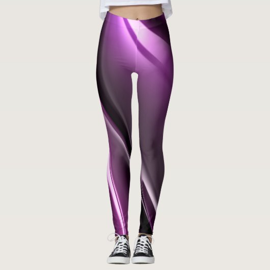 Abstrakter Hintergrund des lila Fraktals Leggings (Vorderseite)